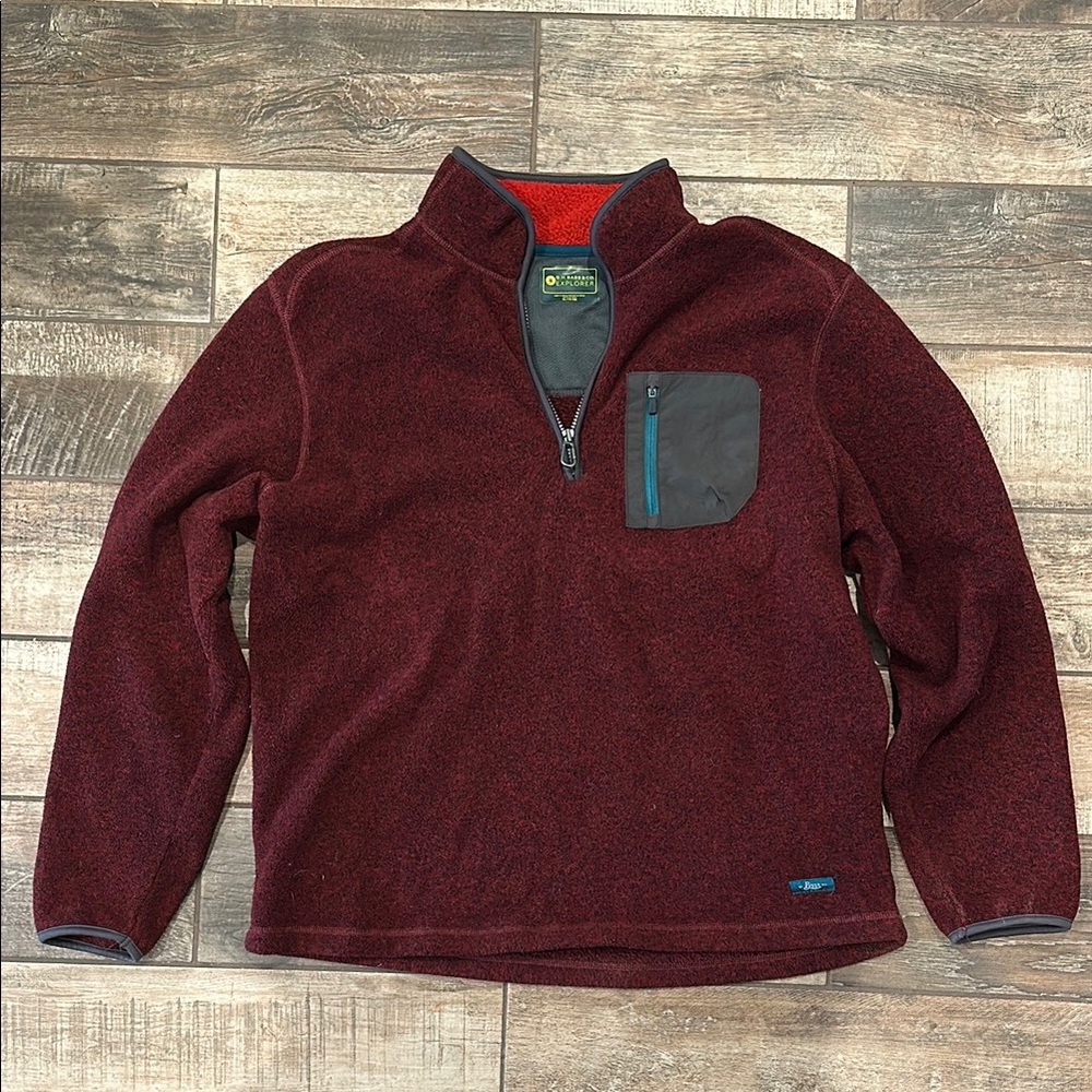 G.H. Bass & Co. Maroon Quarter-Zip Pullover